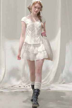 Camellia Moonlight Lace Blouse