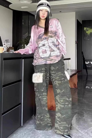 Camouflage Retro Cargo Pants