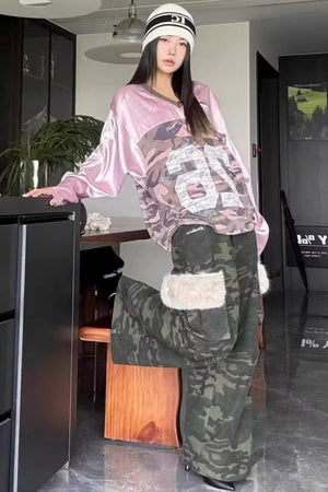 Camouflage Retro Cargo Pants