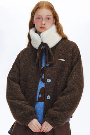 Caramel Cowsson Contrast Jacket