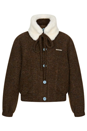 Caramel Cowsson Contrast Jacket