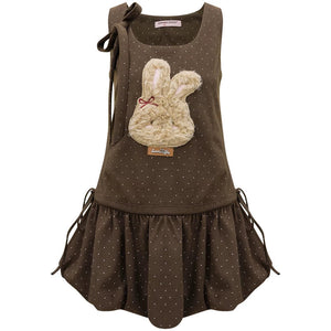 Caramel Polka Dot Vest Dress