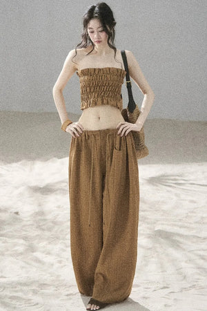 Caramel Twilight Ruched Top Set-Up
