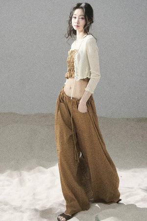 Caramel Twilight Ruched Top Set-Up
