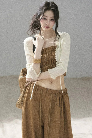 Caramel Twilight Ruched Top Set-Up