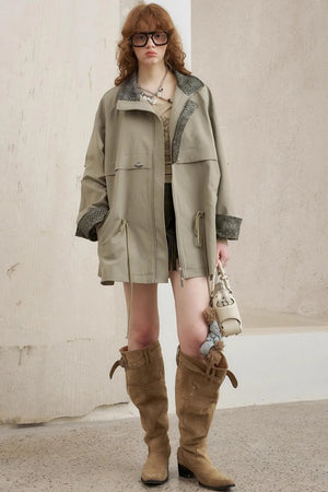 Cashew Flower Trench Coat