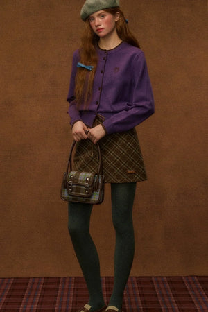 Casual Knit Embroidered Cardigan
