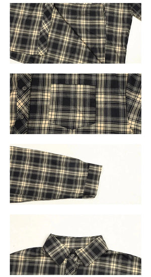 casual loose check shirt