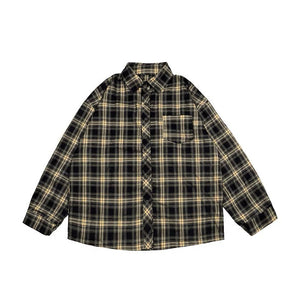 casual loose check shirt
