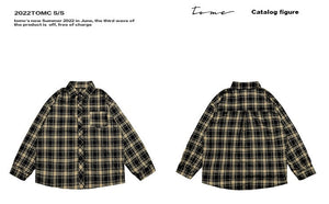 casual loose check shirt