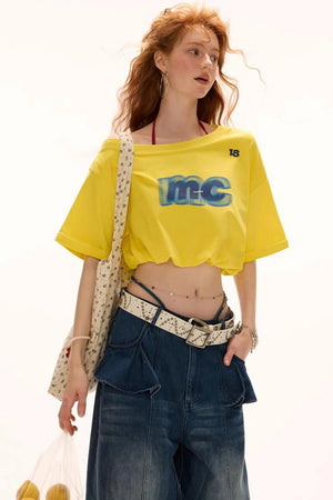 Casual Shoulder Cutout Tee