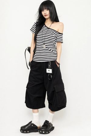 Casual Stripe Short T-Shirt