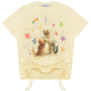 Cat Graphic Short-Sleeve T-Shirt