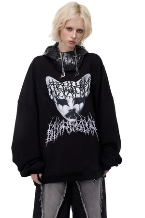 Cat Star Embroidery Sweatshirt