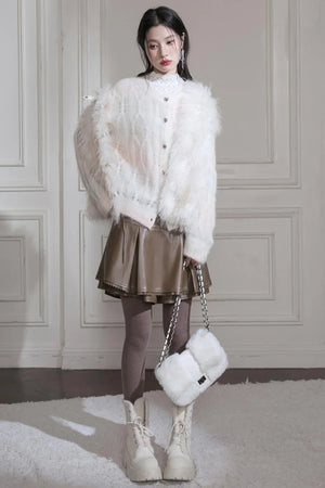 Cedar Milk Eco-Friendly Fur Vest