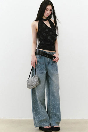 Chain Halter Neck Tank Top