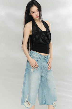 Chain Halter Neck Tank Top