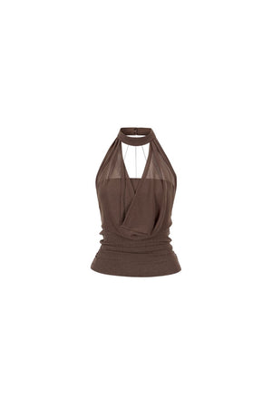 Chain Halter Neck Tank Top