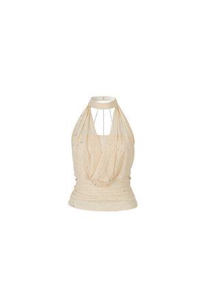 Chain Halter Neck Tank Top