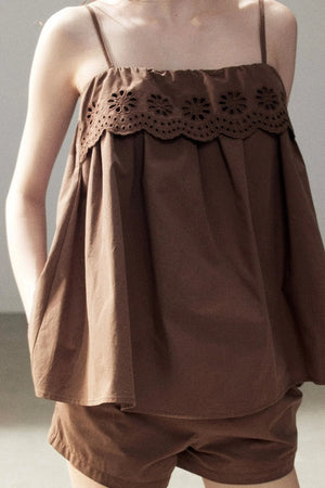 Chamomile Embroidered Camisole Set-Up