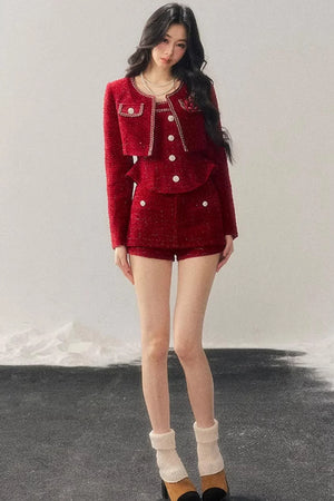 Chanel Wool Coat Skirt Set-Up