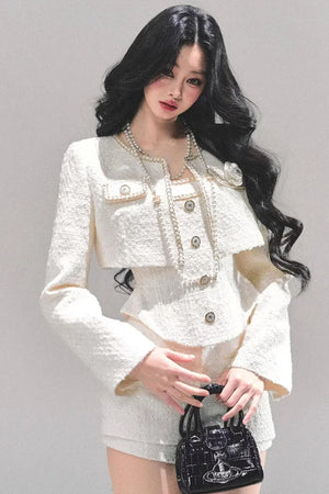 Chanel Wool Coat Skirt Set-Up