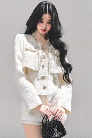 Chanel Wool Coat Skirt Set-Up