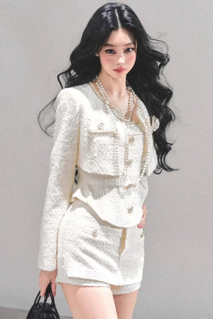 Chanel Wool Coat Skirt Set-Up