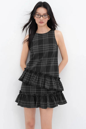 Checkered Sleeveless Dress