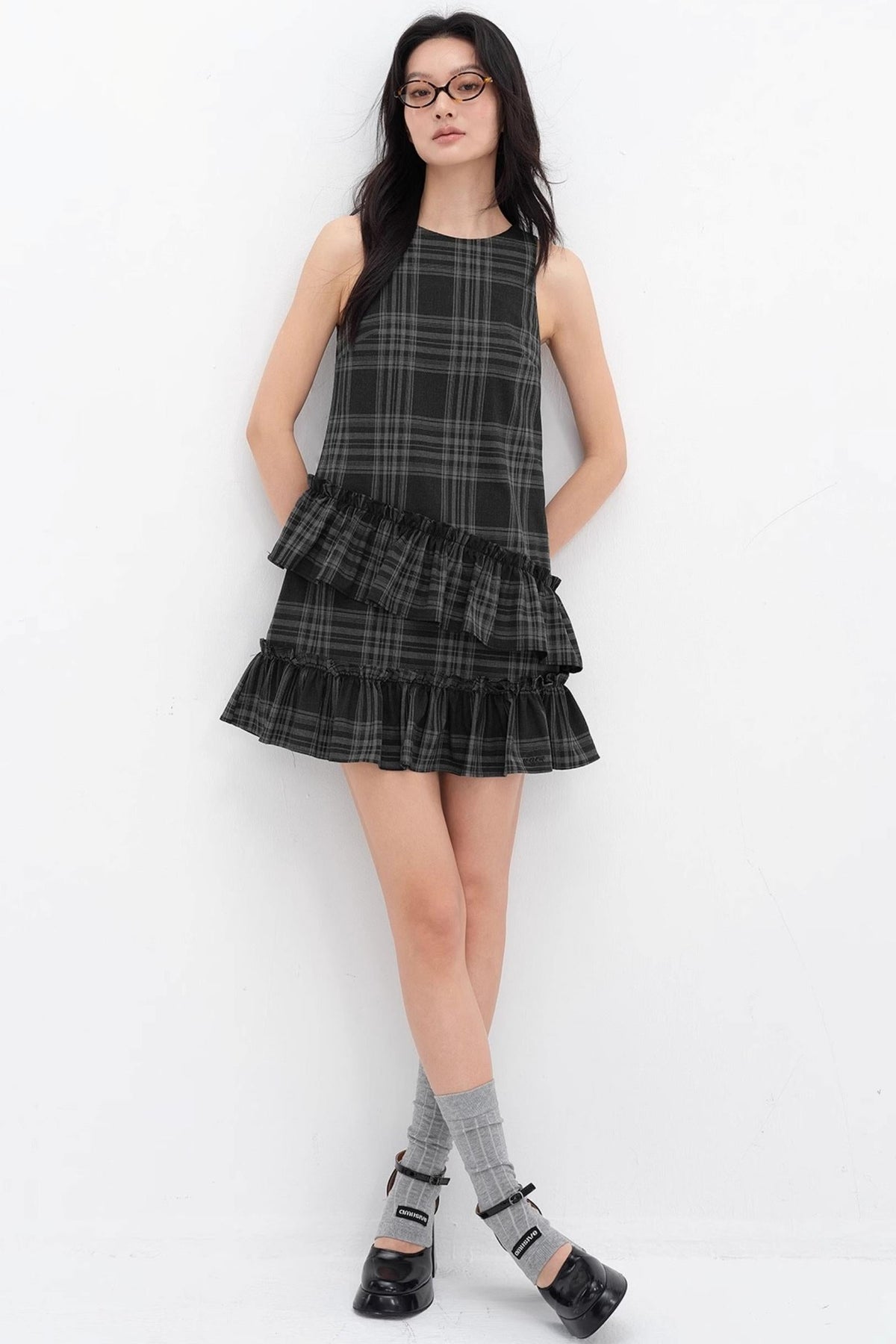 Checkered Sleeveless Dress