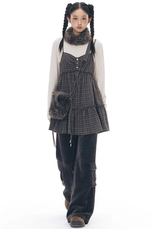Chenille Slim Flared Pants