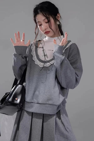 Chenwu Gray Pleated Three-Piece Set