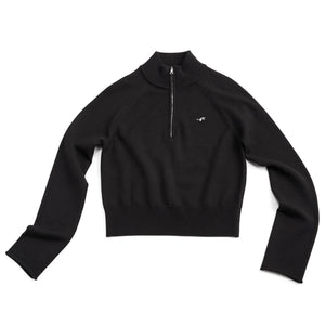 Cherry Embroidery Half-Zip Top Set-Up