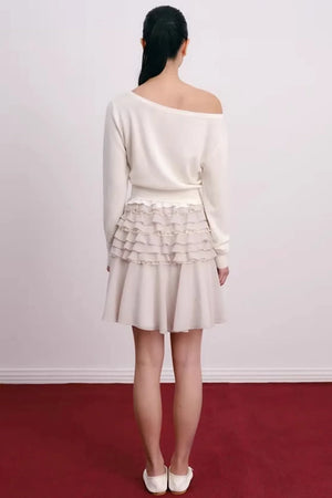 Cherry Jacquard Wool Top