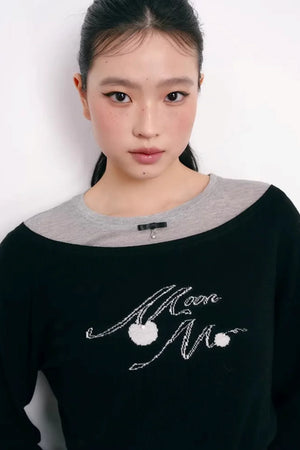 Cherry Jacquard Wool Top