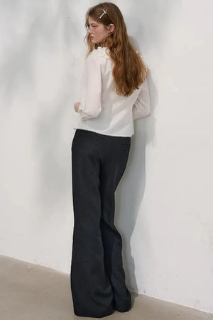 Chestnut Hand-Rolled Flared Pants
