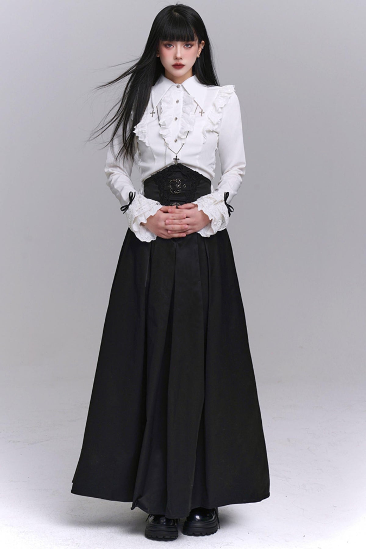 Chic Black Elegant Skirt Set-Up