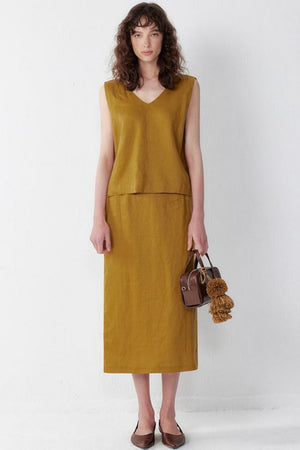 Chic Bowknot V-Neck Vest Set-Up