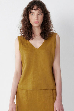 Chic Bowknot V-Neck Vest Set-Up