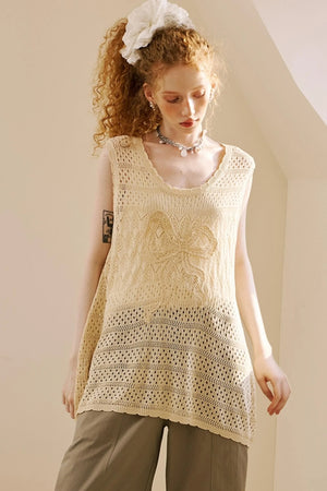 Chic Crochet Knit Top