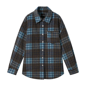 Chic Retro Plaid Collar Shirt