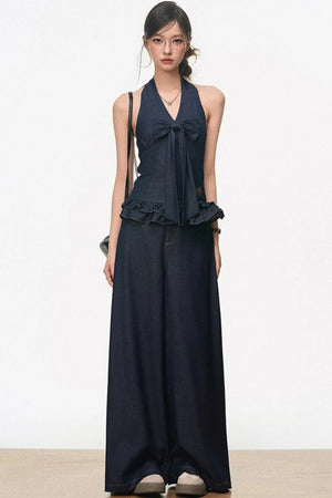 Chic Tencel Denim Suit Set-Up