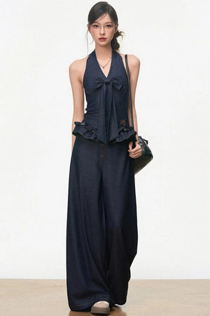 Chic Tencel Denim Suit Set-Up