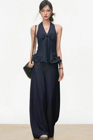 Chic Tencel Denim Suit Set-Up