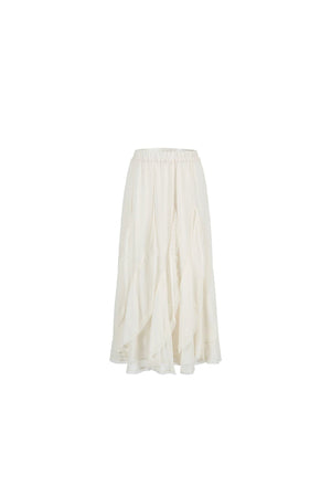 Chiffon Lace Ruffle Skirt