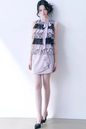 Chiffon Plaid Floral Top