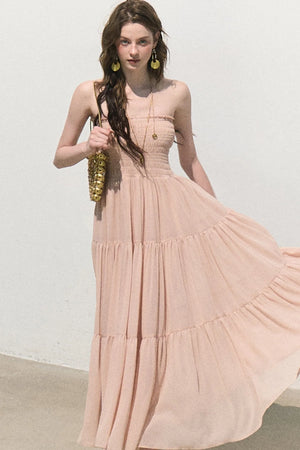 Chiffon Pleated A-Line Skirt