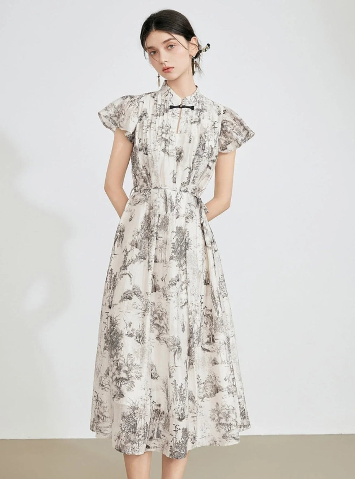 Chinese Buckle Cheongsam Dress