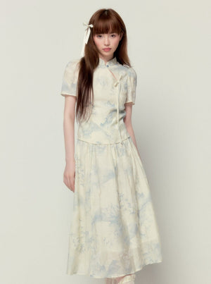 Chinese Elegant Skirt Set