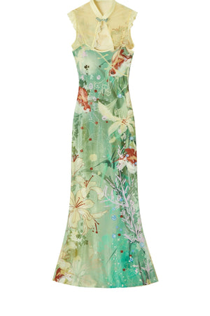 Chinese Style Camisole Cheongsam Dress Set
